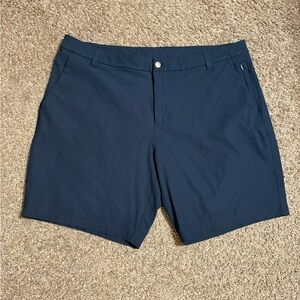 Lululemon Athletica Men's Deep Blue Flat Front Shorts